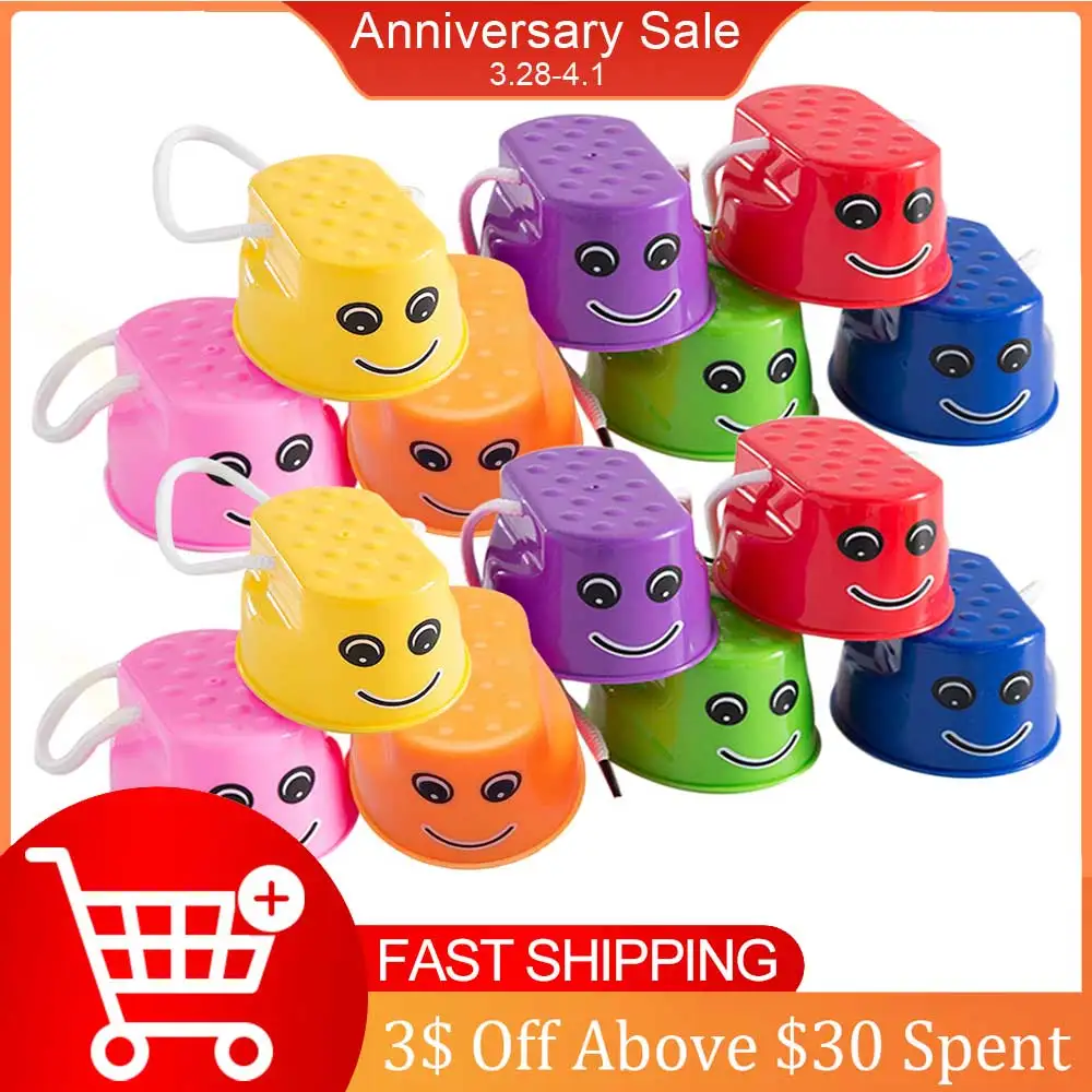

Portable Smile Face Walk Stilt Balance Sense Jumping Stilts Children Training for Boys and Girls Early Learning Supplies