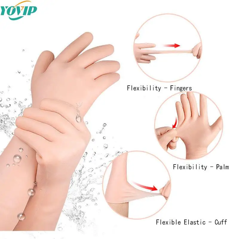 

2Pcs Feet & Hand Care Socks Gloves Moisturizing Silicone Gel Socks Foot Skin Care Hand Protectors Anti Cracking Spa Home Use