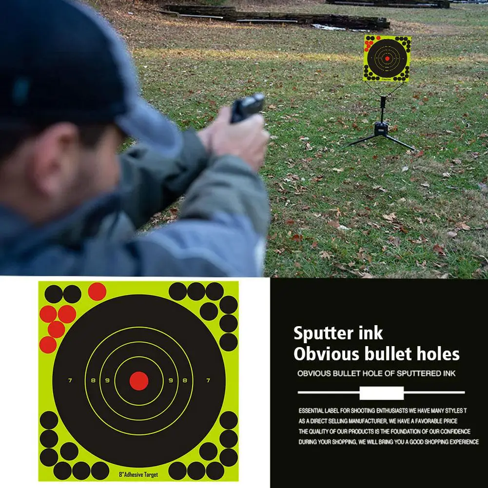 

50pcs Aim Hunt Training Target Papers Aim Hunt Training Sticker Shooting Accessories Target Self-adhesive Target Practice P Z8v5