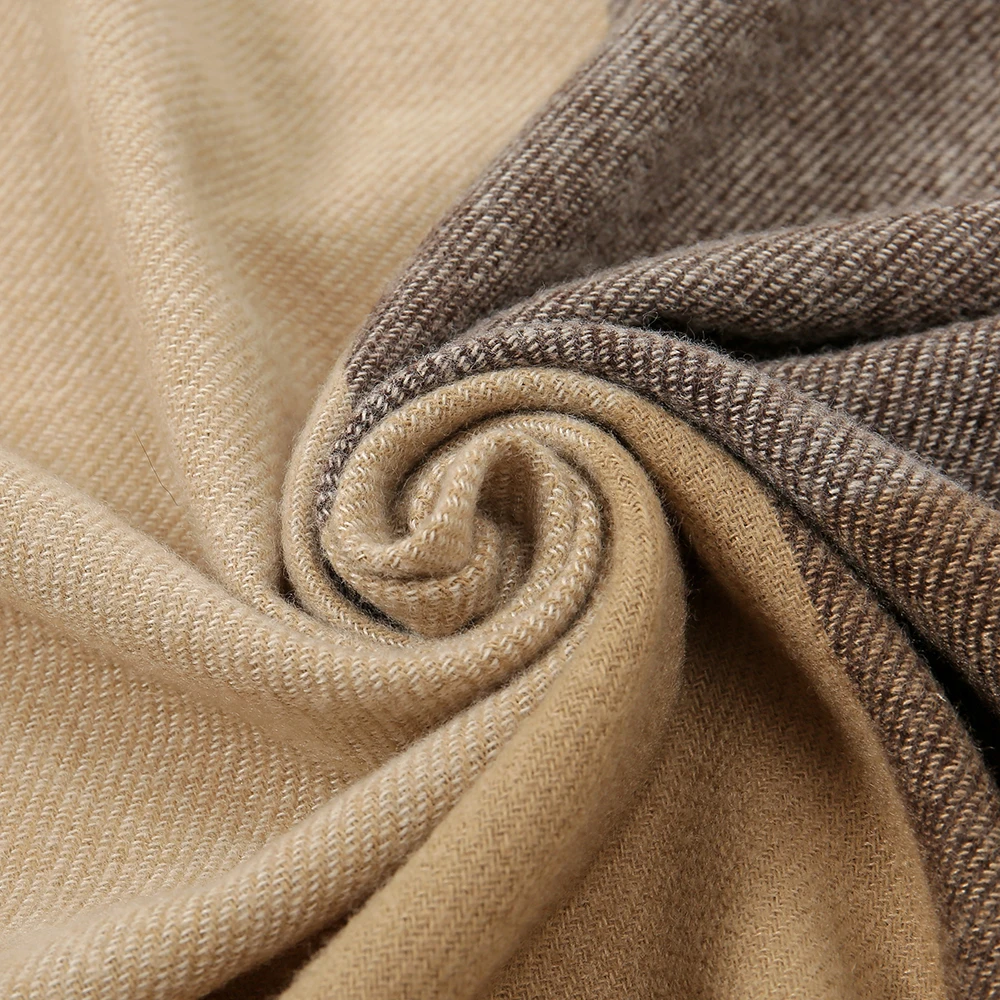 Новейший имитация кашемира шарф с кисточкой женский зимний теплый шейный платок