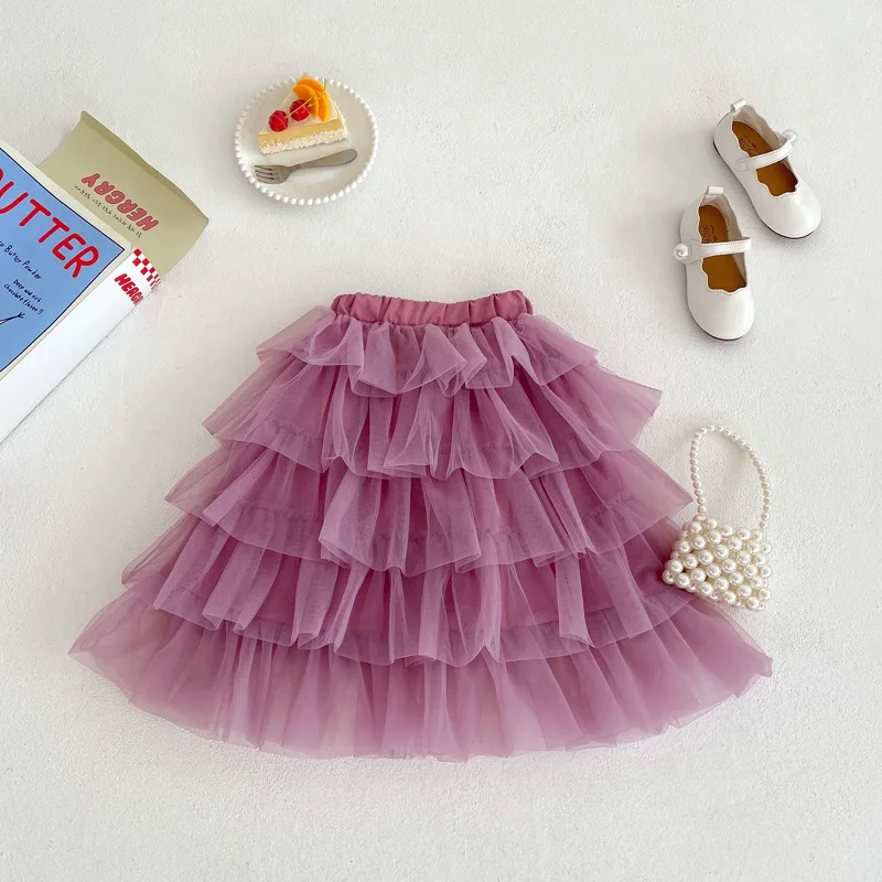

Юбки для маленьких девочек-подростков, детская одежда, юбки-пачки для девочек, длинная Пышная юбка принцессы, Детский костюм, многослойная к...