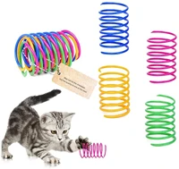atuban cat spiral springcat creative toy to kill time and keep fit interactive cat toy durable heavy plastic spring cat toy