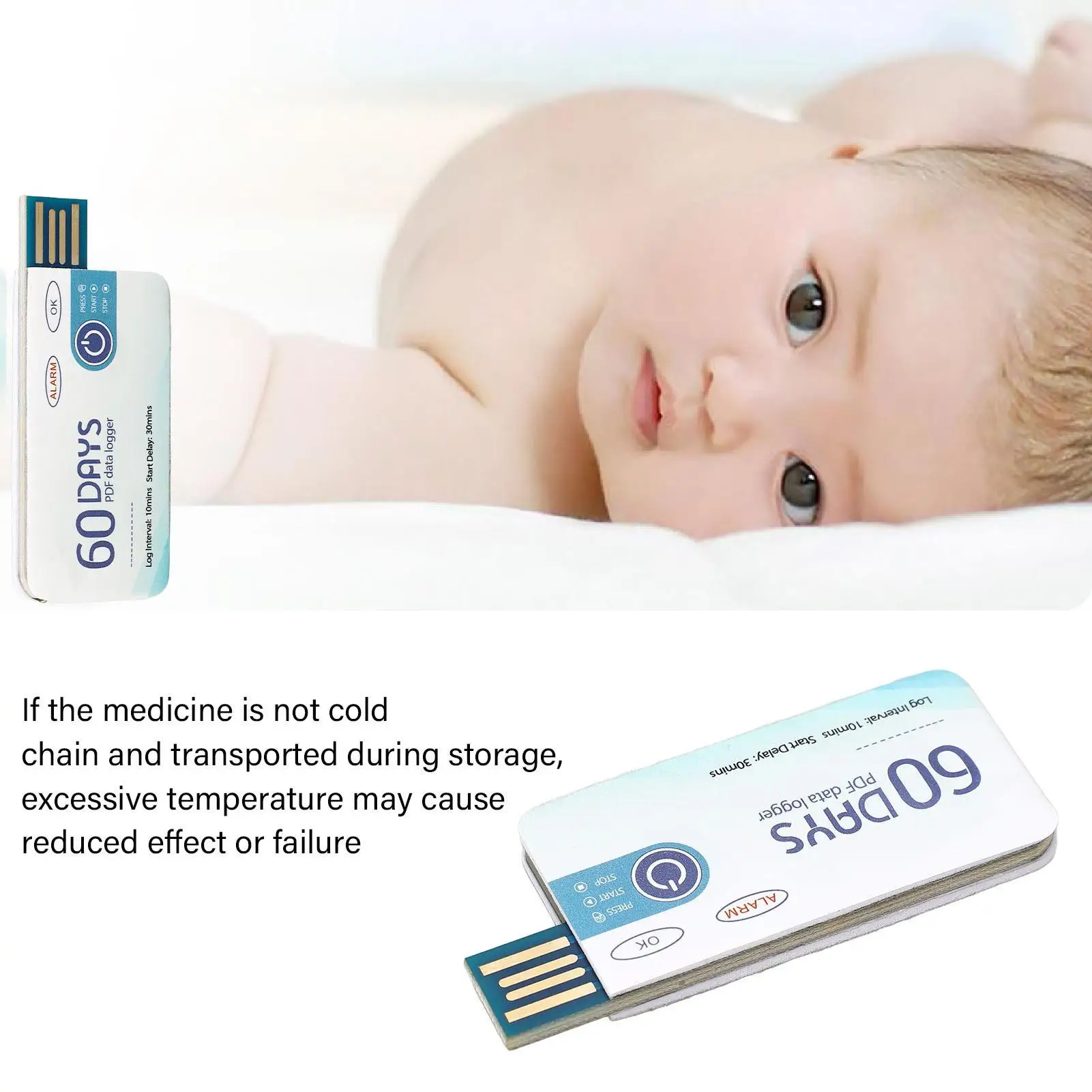 USB-регистратор данных о температуре — PDF-термометр хранилище на 10 000 групп высокая