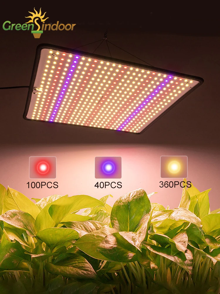 

Greensindoor Grow Tents Flowering Quantum Board Led Samsung Grow Light Full Spectrum Lamp for Plants Indoor Growth Light 1200W