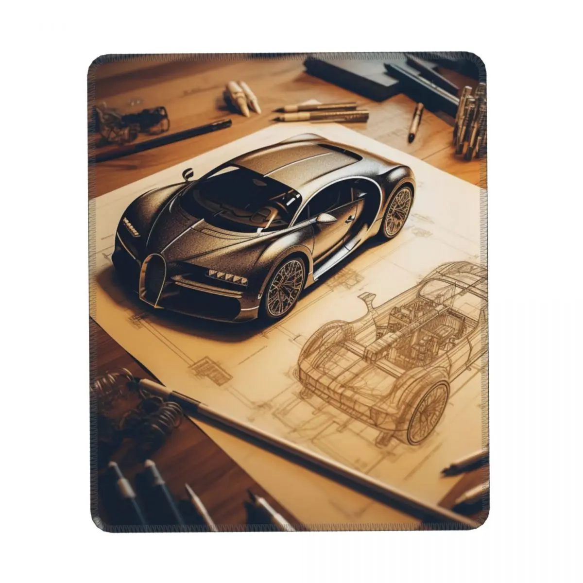 Drawing Desktop Rubber Mousepad Rertro Anti-slip Fantasy Mouse Pads