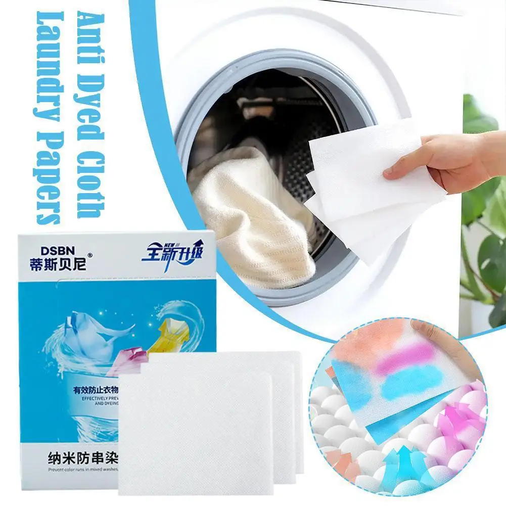

24/30pcs Anti-Staining Clothes Laundry Paper Anti-String Mixing Color Absorption Film For Home Simple Washing W6P7