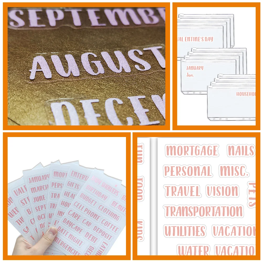 117 шт. денежный конверт розовое золото переплет наклейка многофункциональная