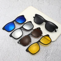 six in one anti shedding retro myopia frame mens and womens glasses polarized sunglasses sports basketball riding sunglasses