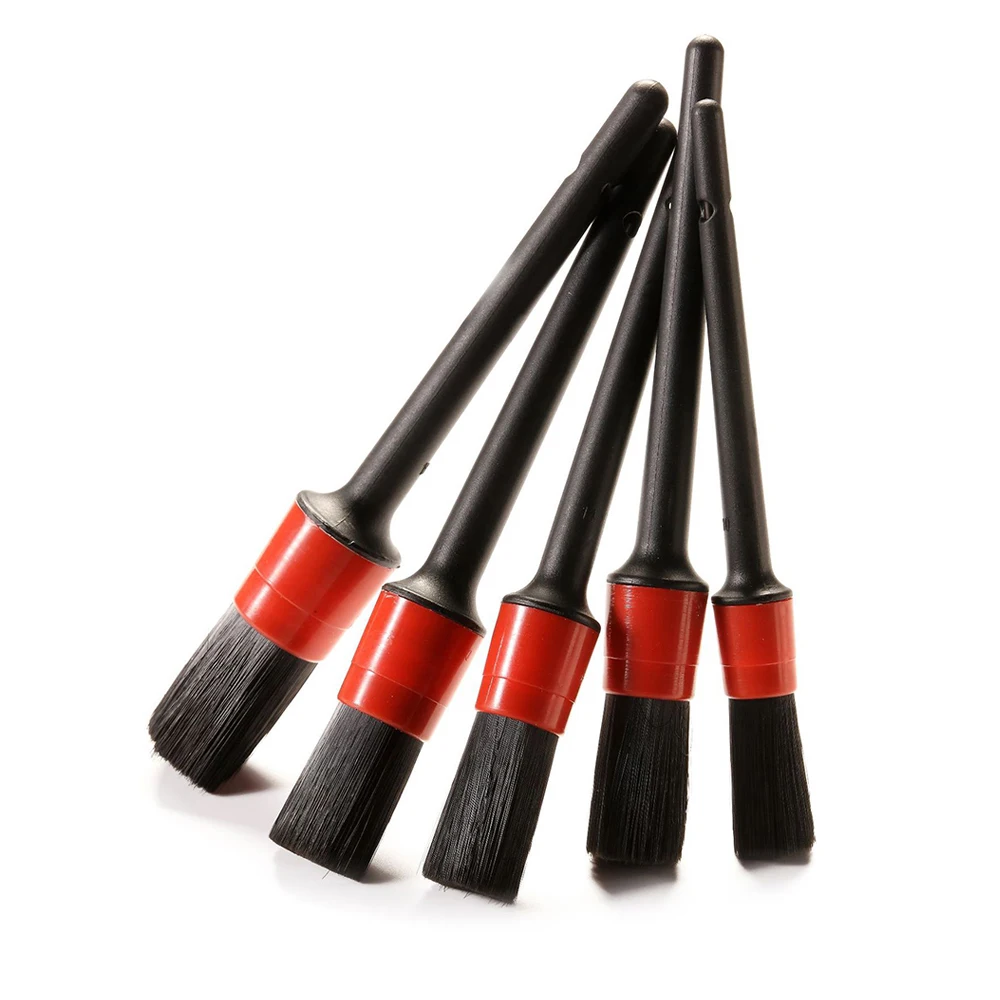 

5pcs Car Detailing Brush Set Car Brushes Wash Tool Cleaning Car Wheel Brush Interior Dashboard Air Outlet Brush Car Clean Tools