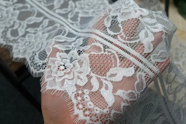 Изысканные бело-черные ресницы 3 метра Кружева Сделай Сам одежда юбка удлиненный