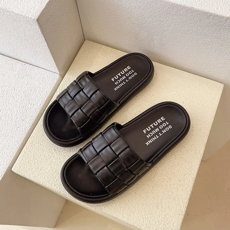 

Летние новые слиперы lychee, женская домашняя обувь с рисунком в виде одного слова и сетки, модные индивидуальные корейские женские