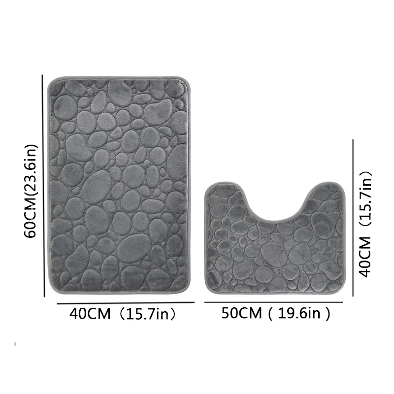 

ПВХ коврик для ванной, U-образный, губчатый, с вышивкой