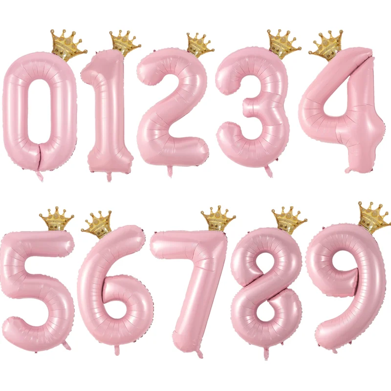 40 дюймов розовый синий цифровой гелиевый воздушный шар из алюминиевой фольги