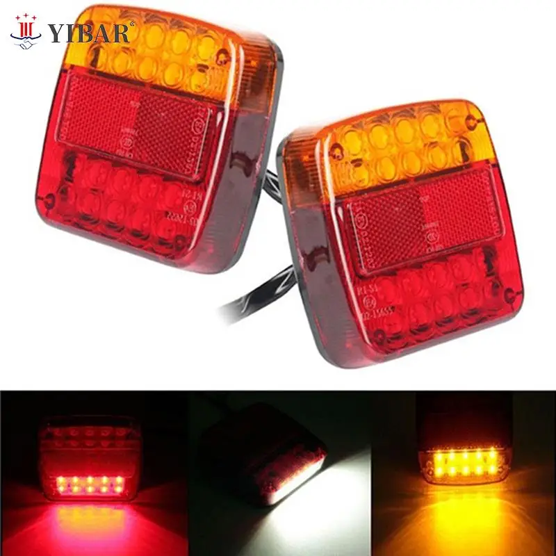 

107X102X30mm 12V Trailer Truck 20 LED Taillight Brake Stop Turn Signal Indicator Light Lamp