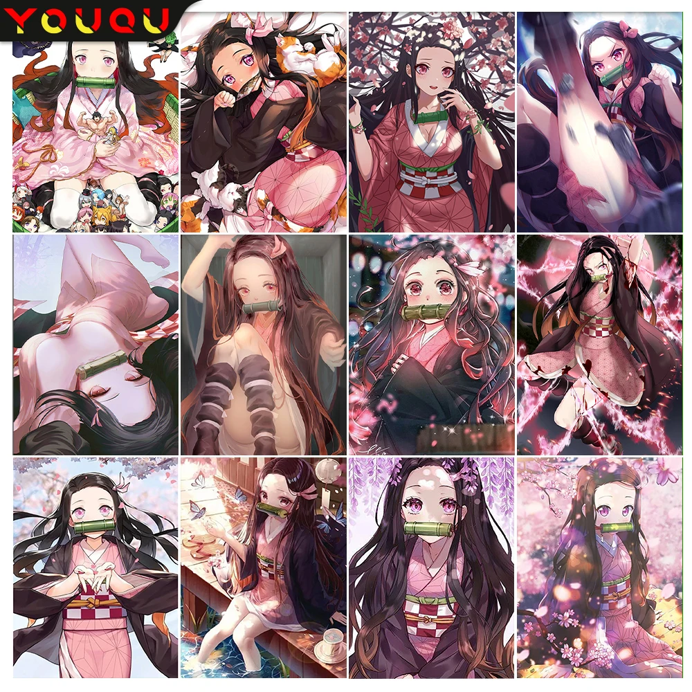 

YOUQU алмазная живопись, алмазная вышивка, вышивка крестиком, Мультяшные персонажи, DIY мозаика, картины ручной работы, украшение для дома, подарки