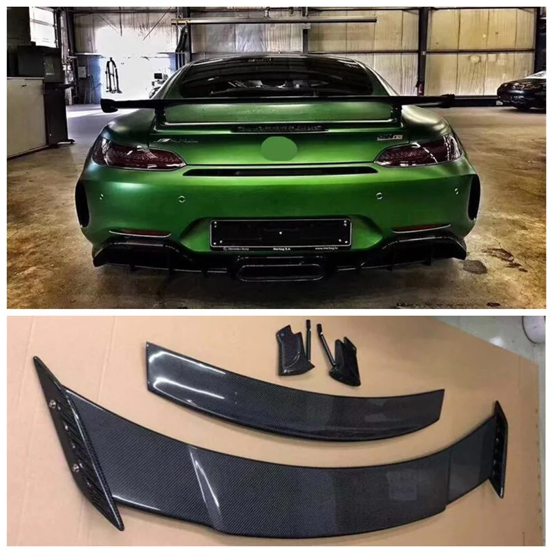 

High Quality Real Carbon Fiber Rear Trunk Spoiler Splitter Wing Fits For Mercedes-Benz AMG GT GTS GTR 2015 2016 2017 2018