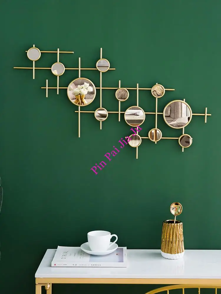 

Nordic Wall Mirror Decoration Wall Decoration Mirror Wall Hanging Creative Bedroom Living Room Sofa Background Wall Pendant