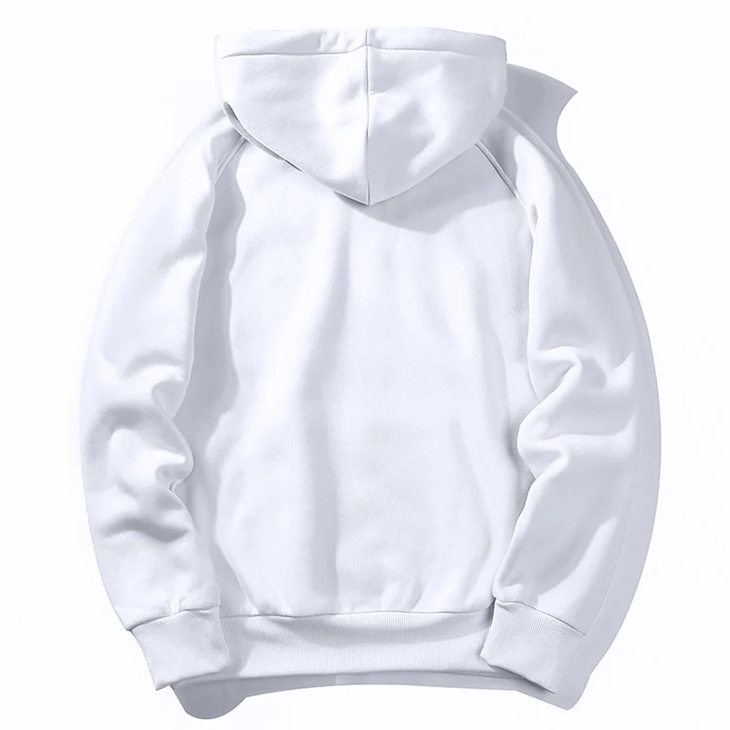 

Warm Fleece Hoodies Men Sweatshirts 2022 New Spring Autumn Solid White Color Hip Hop Streetwear Hoody Man's Clothing EU SZIE XXL