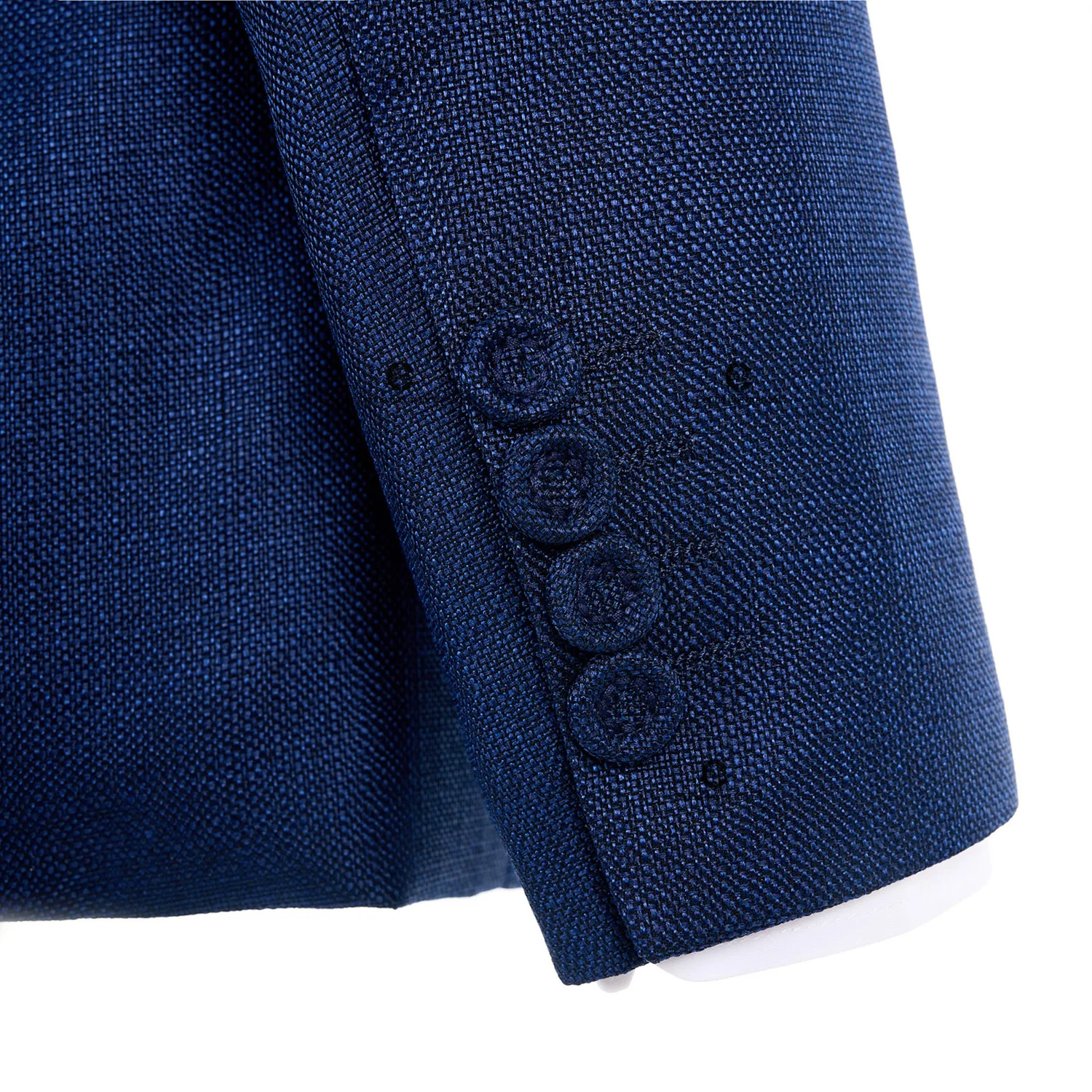 Cenne Des Graoom 2024 Новые элегантные синие мужские костюмы двубортные сшитые вручную