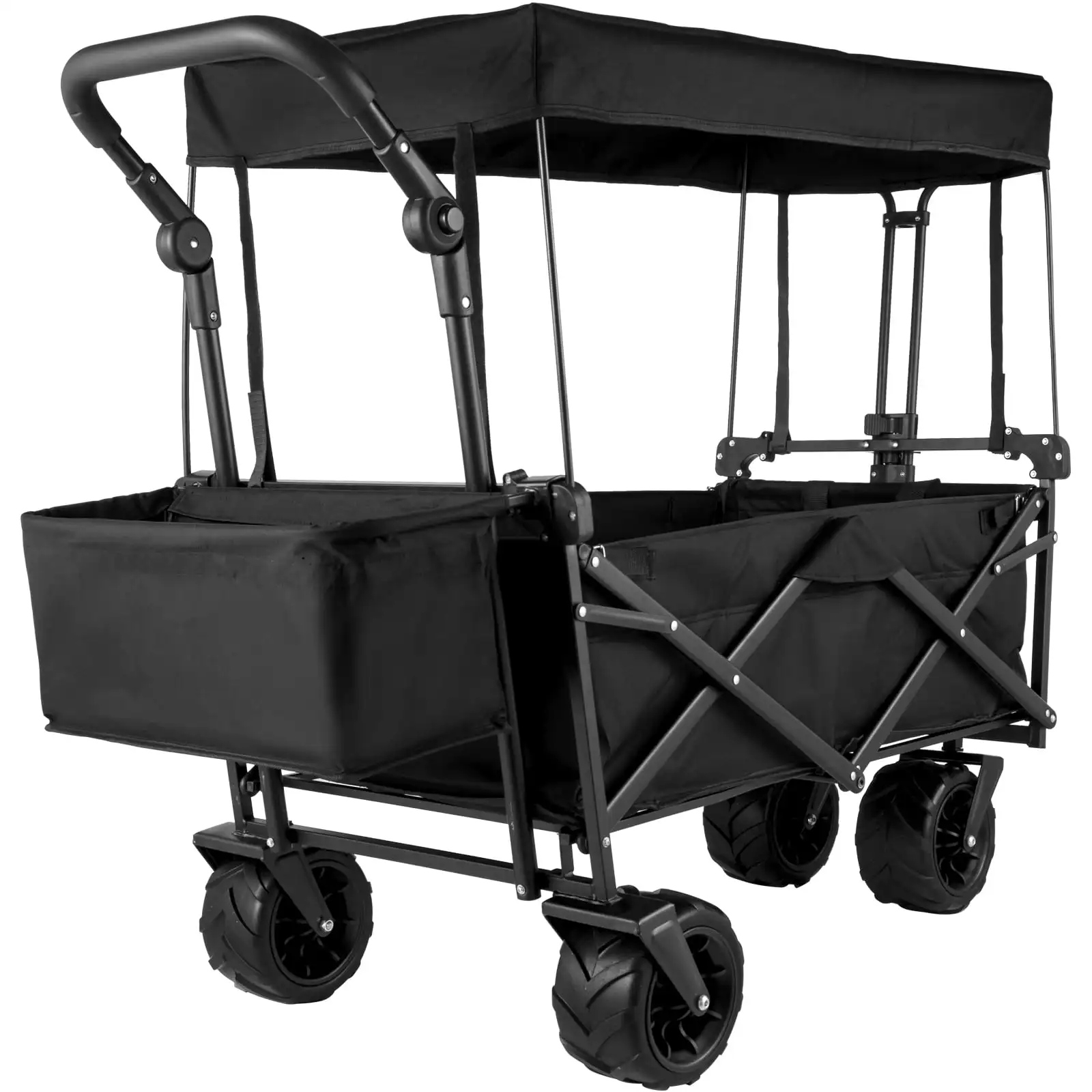VEVORbrand Collapsible Wagon Cart Black