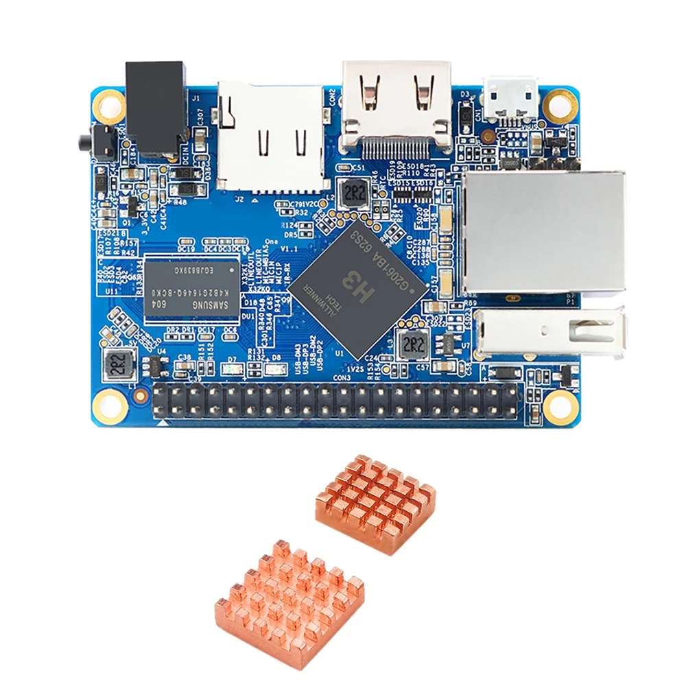

For OrangePi One PC Development Board Allwinner H3 ARM 1GB Memory Open Source Programming Microcontroller with Heat Sink