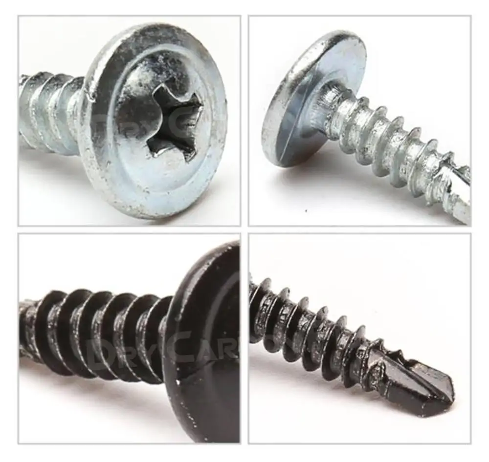 

Углеродная сажа/серебро Сталь Phillips головка Самонарезающий M4 M5 винты подходит для Универсальный Автомобильный диффузор, губа на задний бамп...