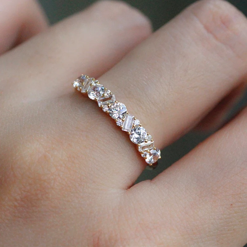 

Обручальное кольцо LAMOON, Женские аксессуары, ювелирные изделия для невесты, обручальные украшения из стерлингового серебра 925 пробы, позолоченные роскошные кольца RI231