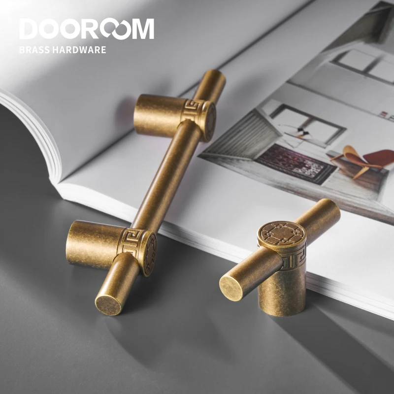 Dooroom латунная мебель ручки современный желтый бронзовый шкаф комод обувной ящик