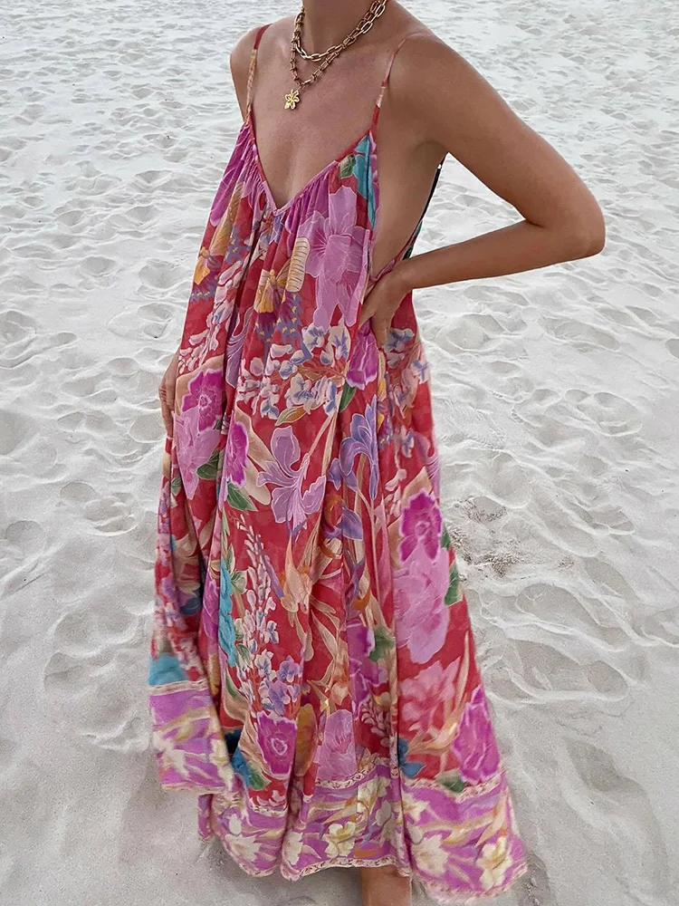 MAFIRRY Пляжное платье макси из полиэстера