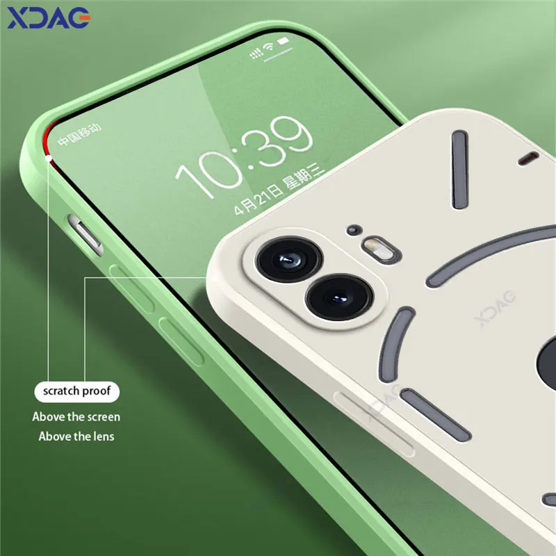 Оригинальные квадратные чехлы для телефонов из жидкого силикона телефона Nothing