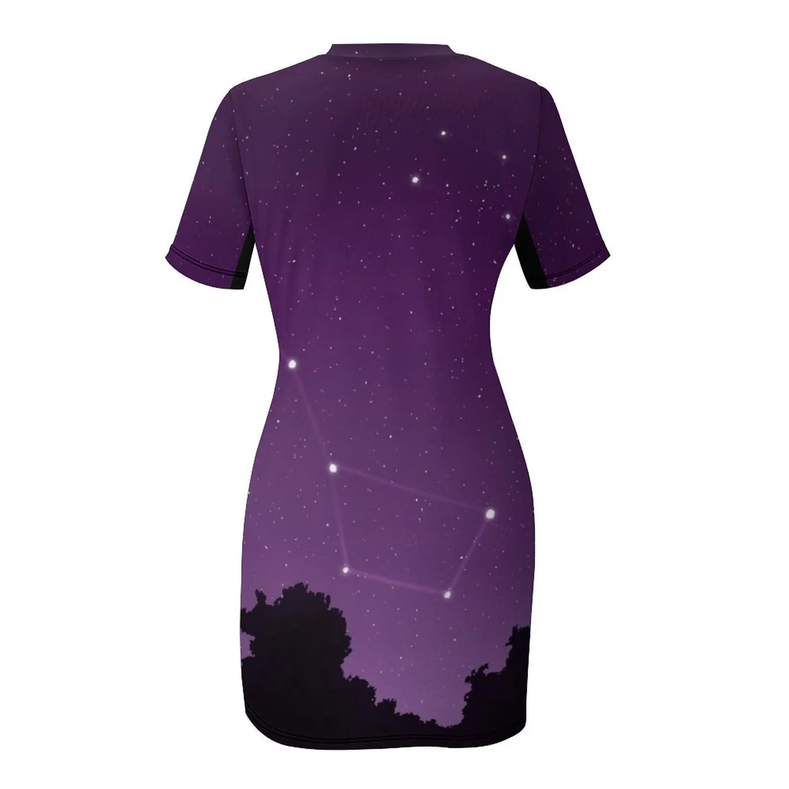 Платье с короткими рукавами и большой ковшом женское модное вечернее платье