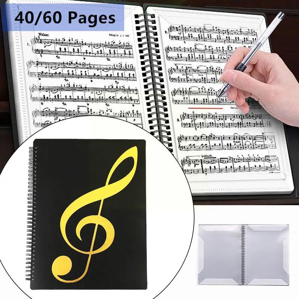 

20/30Pages Multi-layer Music Score Coil Folder Practice Sheets Piano Plastic Document Organizer Storage Paper Practical H1H5