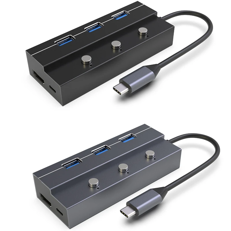 

Hot Sale 5 in 1 Type C Hub 3x USB 3.0 Splitter PD 60W Fast