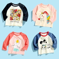 lovely monkey childrens long sleeved t shirt cotton hoodie baby boys girls bottoming shirt one piece autumn kids clothing top