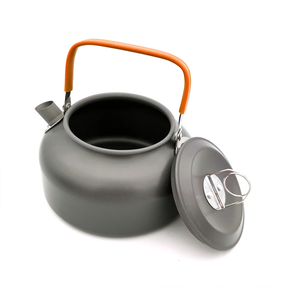 

Teapot Hiking Outdoor Picnic Practical With Handle Tool Camping Kettle Kitchen Fishing Cookware Portable Aluminum Alloy Mesh Bag