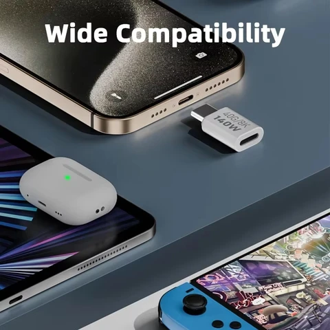 NNBILI PD140W USB C адаптер «мама-папа» PD 3.1 конвертер 40 Гбит/с передача данных 8K при 60 Гц удлинительный разъем для MacBook ﻿ ﻿ ﻿