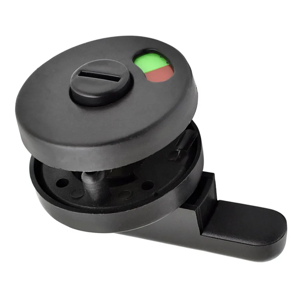 

Universal Black Privacy WC Plastic Latch Vacant Engaged Door Lock Toilet Shower Cubicles Bathroom Indicator Bolt High Quality