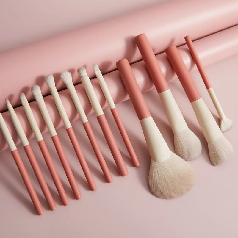 

New popular 12 brush set, eyeshadow loose brush, foundation blush highlight concealer set brush, full set of make-up tools