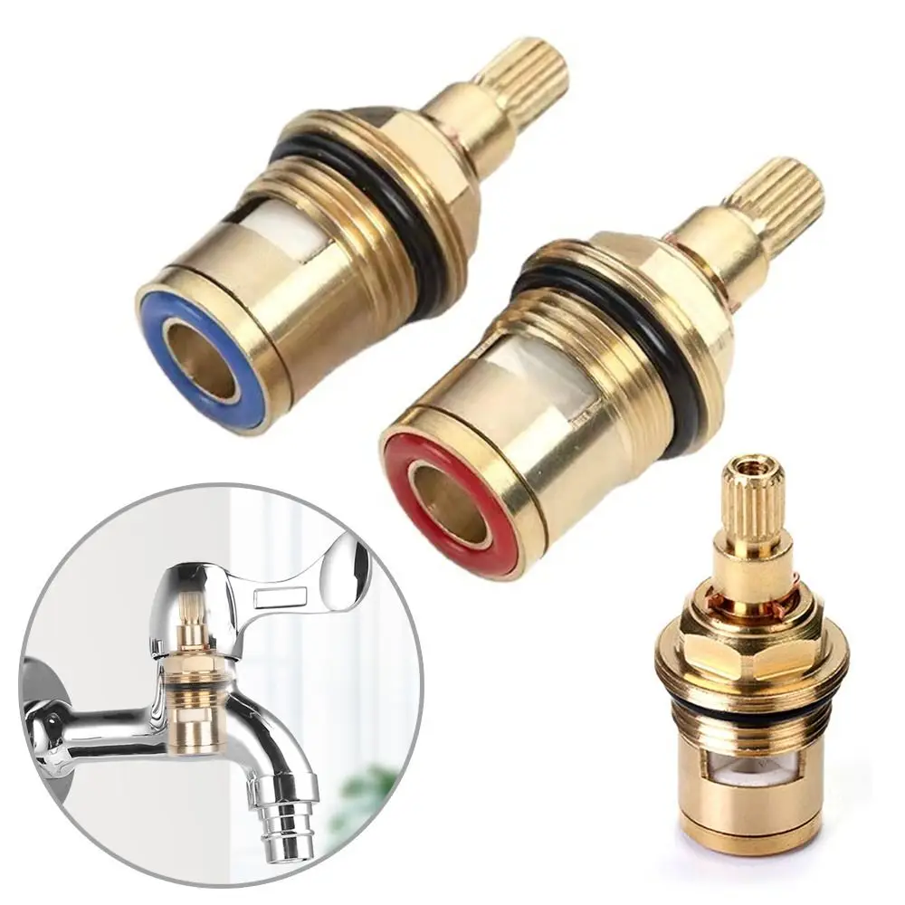 2PCs New Ceramic Water Tap Quarter Turn Disc Gland Tap Valves Fitting Connections 2PCs Replacement Tap Cartridge Valves