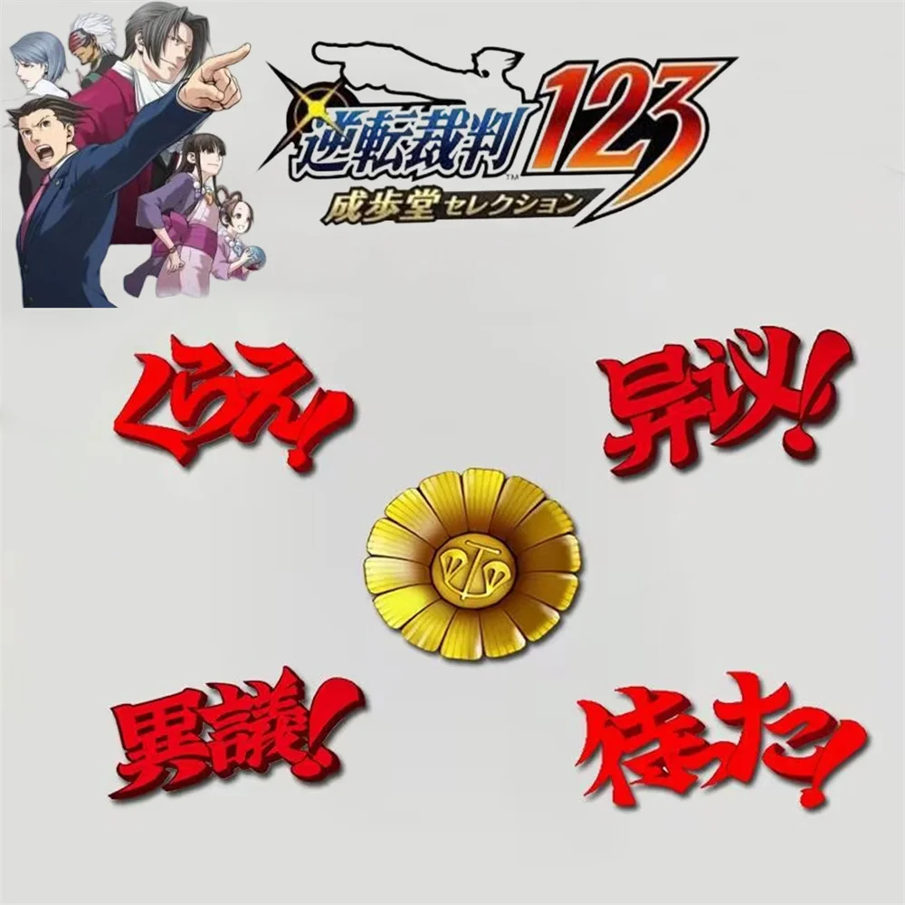 Игра Gyakuten Saiban Ace Attorney Phoenix Wright значок акриловая брошь для косплея 5 шт./компл.