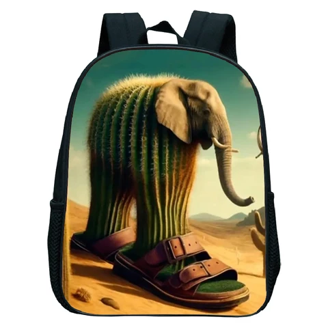 Итальянский рюкзак с мозгом для маленьких мальчиков, сумка для детского сада, школьные сумки с героями мультфильмов «Капучино Саассино», школьные сумки для мальчиков и девочек, сумка для книг с животными, подарок