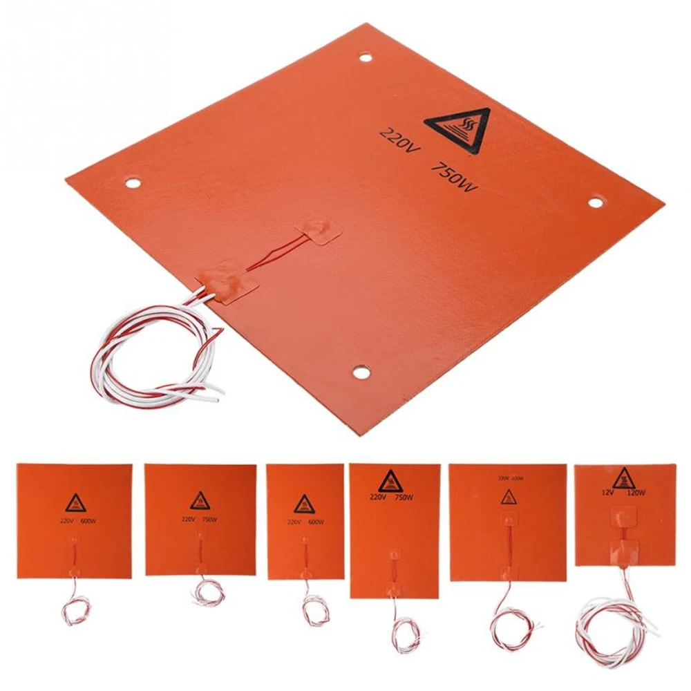 

3D Printer Hot Bed 3D Printer Accessories Silicone Hot Heated Bed Heating Pad
