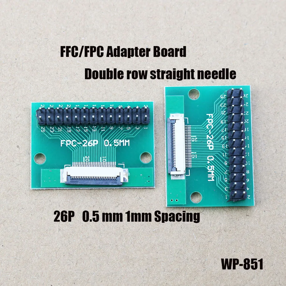

FPC/FFC Flat Cable Transfer Plate Is Directly Inserted DIY 0.5 MM 1MM Spacing Connector 6P/8P/10P/20P/30P/40P/60P WP-851