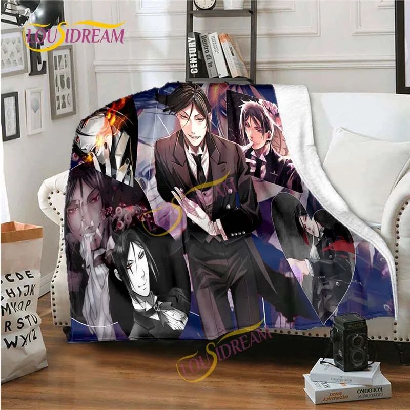 

Sofa Flannel Blanket Animation Black Butler Sherpa Blanket Picnic Blanket Air conditioning nap blanket