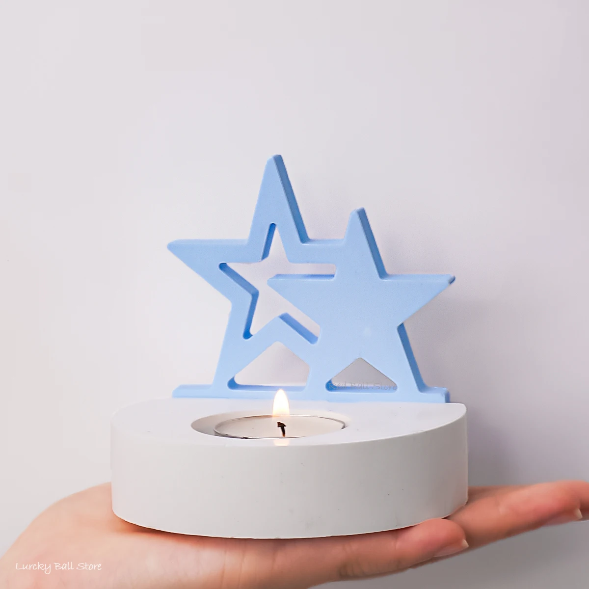 Силиконовая форма сделай сам для подсвечника в виде полой звезды свечи ручной