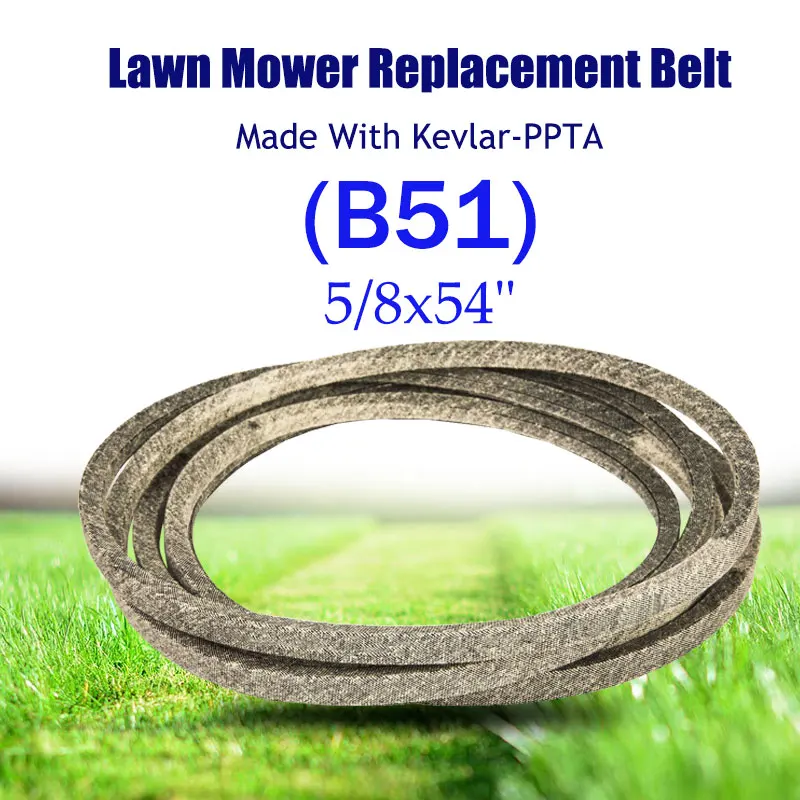 

5/8"x54" for S/implicity 1669937,1669937SM for M/TD 754-0180,954-0180 V-BELT Kevlar B51 for T/roy Bilt 1860801, 954-0180