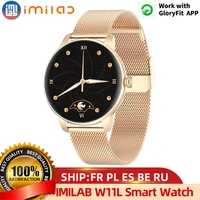 imilab w11l smart watch women 2 5d curved screen sport fitness tracker heart rate spo2 monitor ip68 waterproof famale watches