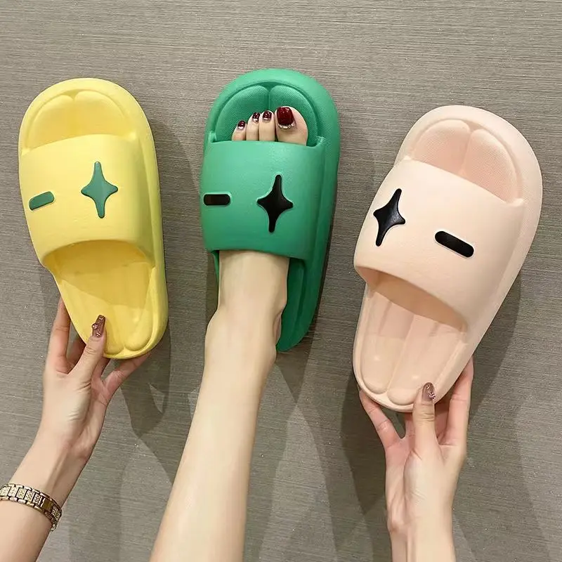 Holiday Unisex Couple Shoes Women Designer Thick Damping Slides EVA Quality Non-Slip Slippers Outdoors Lady Soft Beach Slippers