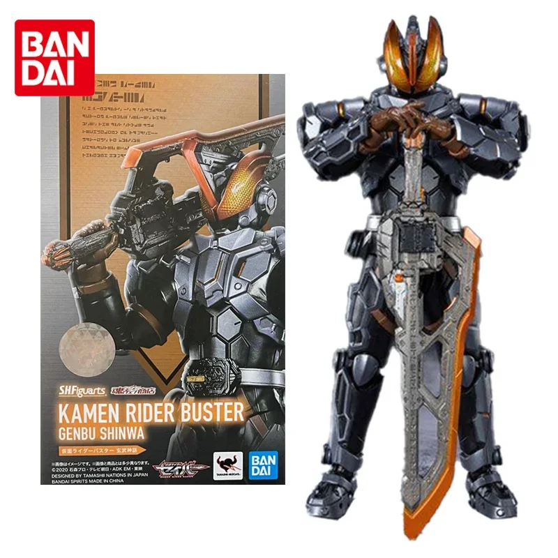 Фото Bandai натуральная аниме-фигурка Kamen Rider SHF Saber Buster Genbu Shinwa, Коллекционная модель, аниме-фигурка, игрушки для детей №1