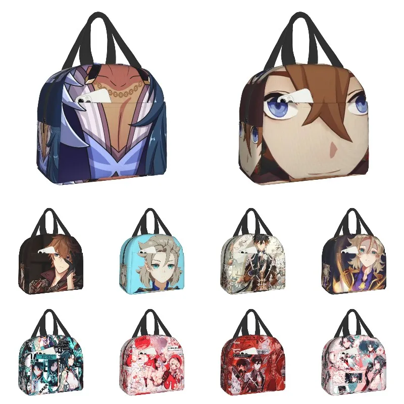 

Genshin Impact Kaeya Tiddies Thermal Insulated Lunch Bag Anime Game Portable Lunch Box for Kids School Multifunction Food Box